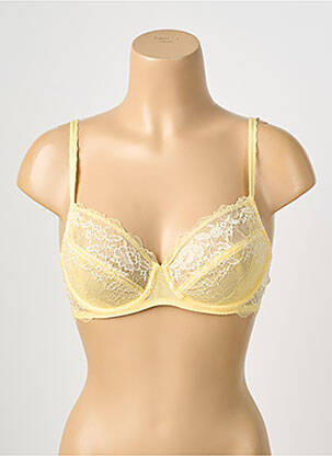 Soutien-gorge tissage dentelle haut soutien-gorge emboitant jaune WACOAL femme