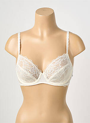 Soutien-gorge tissage dentelle haut soutien-gorge emboitant blanc WACOAL femme