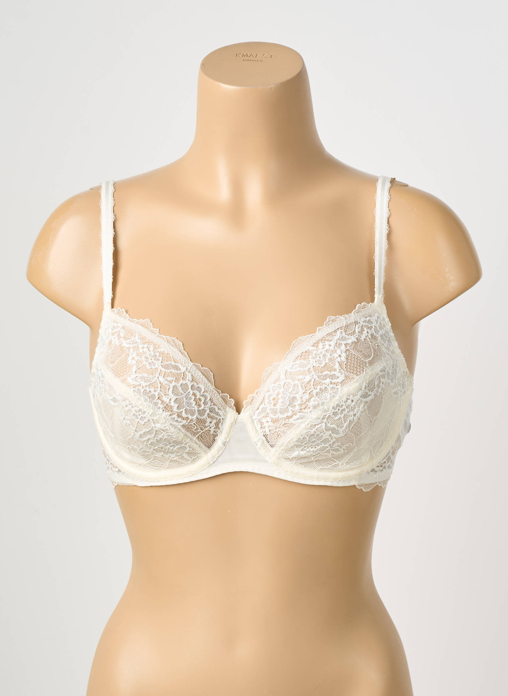 Soutien-gorge tissage dentelle haut soutien-gorge emboitant blanc WACOAL femme
