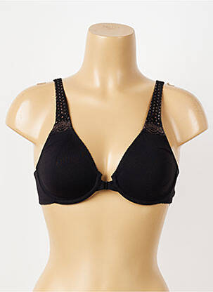 Soutien-gorge effet matière satinée haut triangles noir WACOAL femme