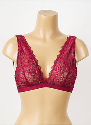 Soutien-gorge effet matière satinée haut soutien-gorge emboitant rouge WACOAL femme