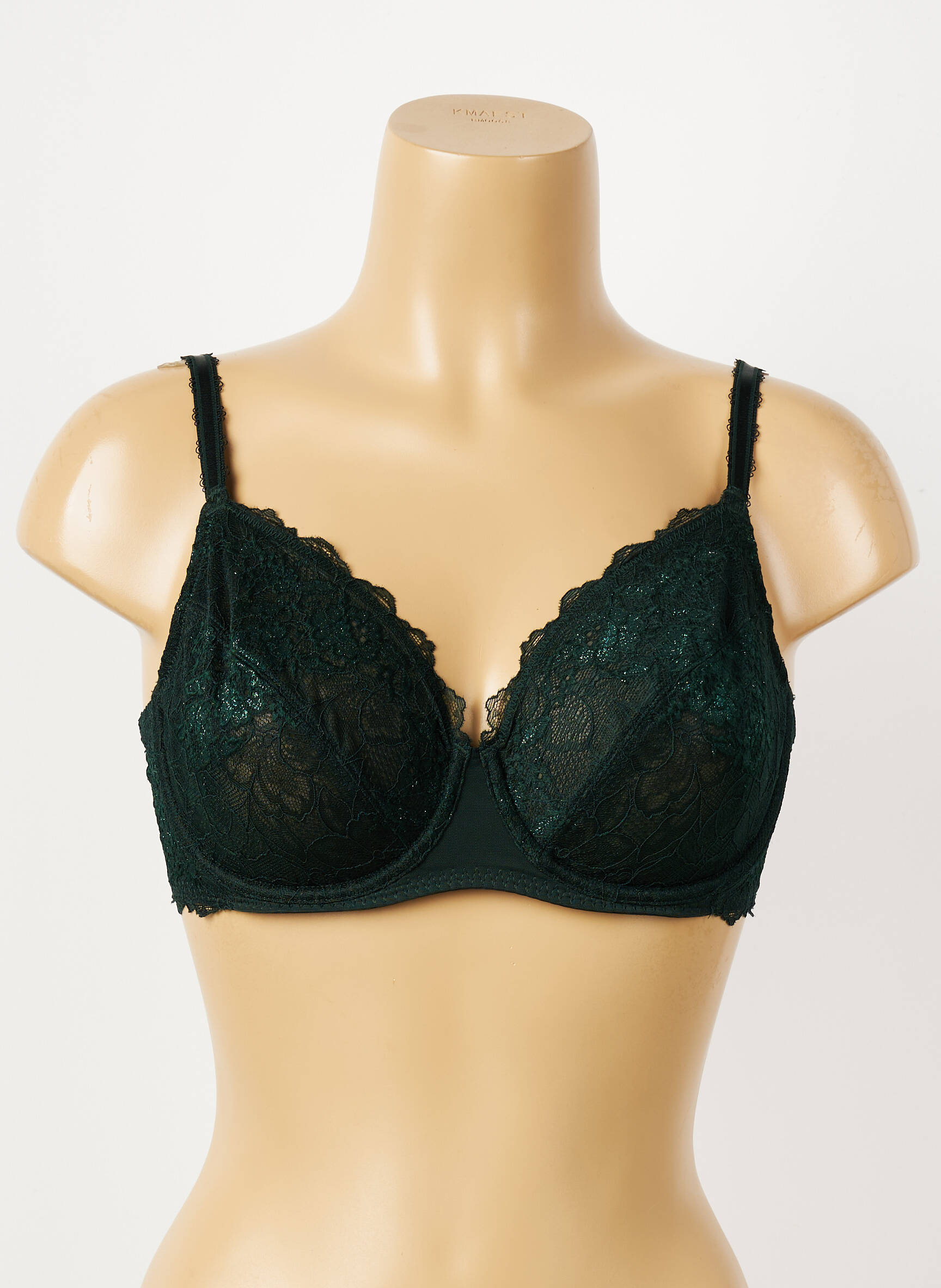 Soutien-gorge effet matière satinée haut soutien-gorge emboitant vert WACOAL femme