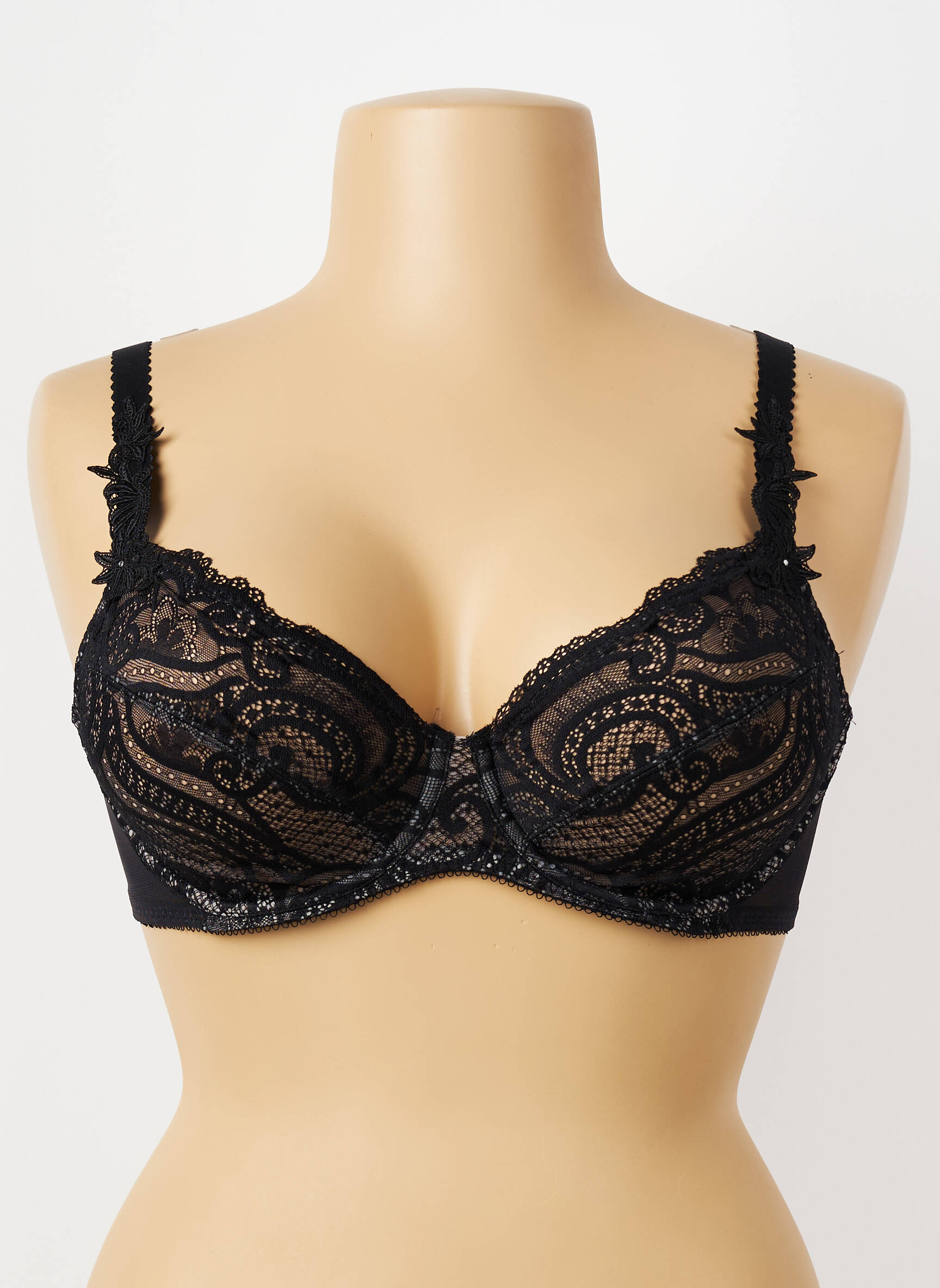 Soutien-gorge légère et transparente haut soutien-gorge emboitant noir WACOAL femme