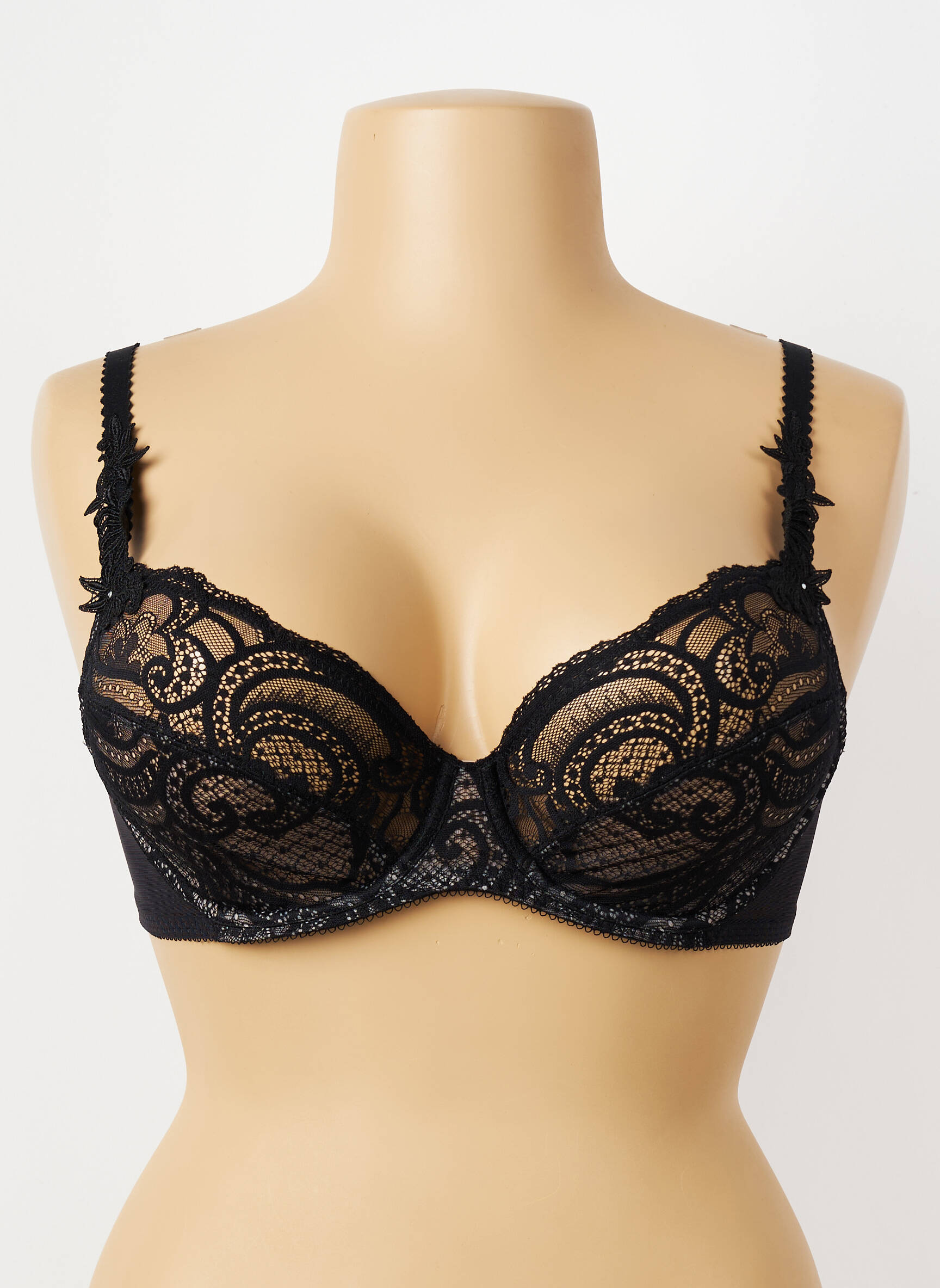 Soutien-gorge légère et transparente haut soutien-gorge emboitant noir WACOAL femme