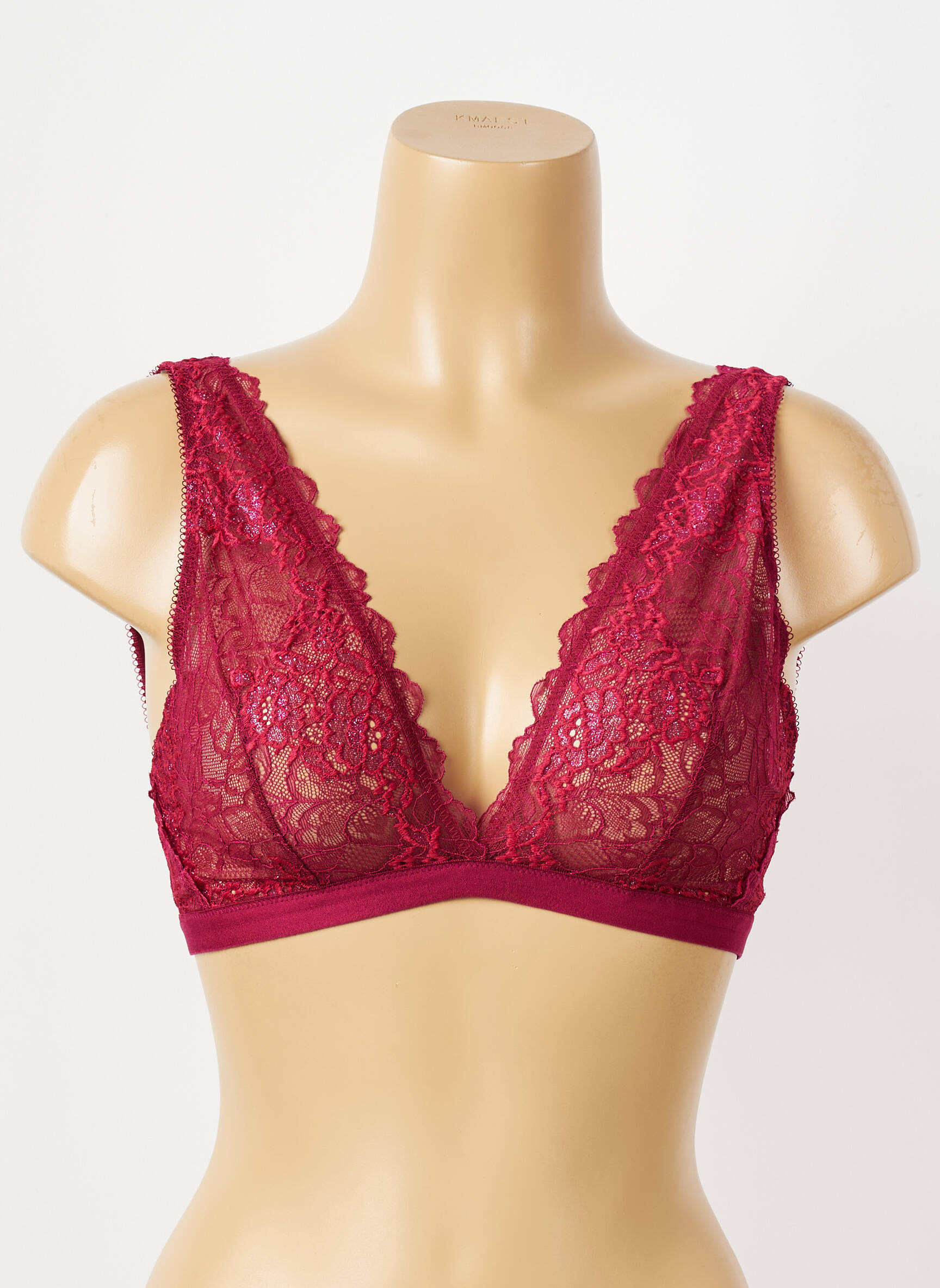 Soutien-gorge effet matière satinée haut soutien-gorge emboitant rouge WACOAL femme