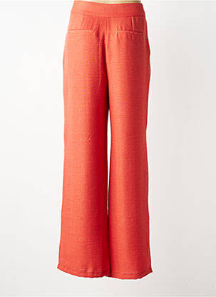 Pantalon droit taille haute taille haute orange GEISHA femme