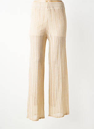 Pantalon droit stretch taille normale beige NEKANE femme