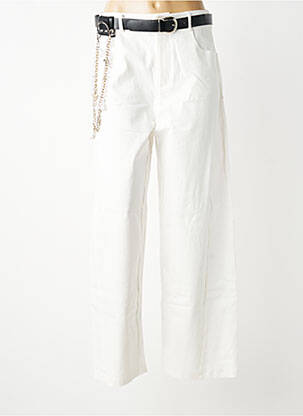 Pantalon droit taille normale taille normale blanc IMPERIAL femme