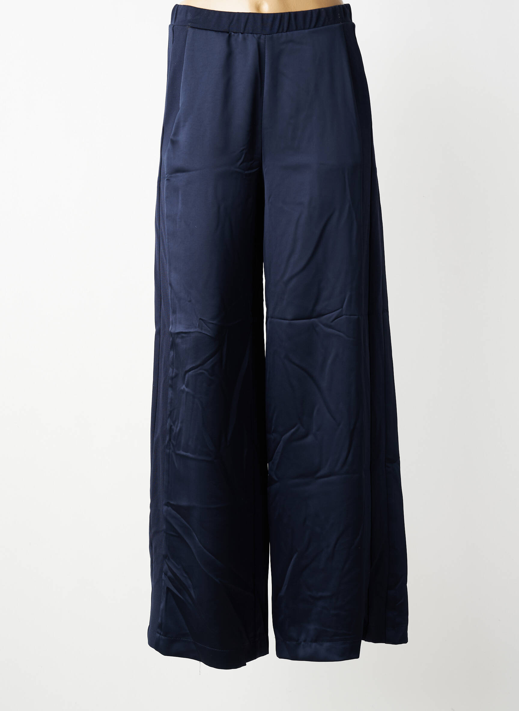 Pantalon droit taille élastique taille normale bleu IMPERIAL femme