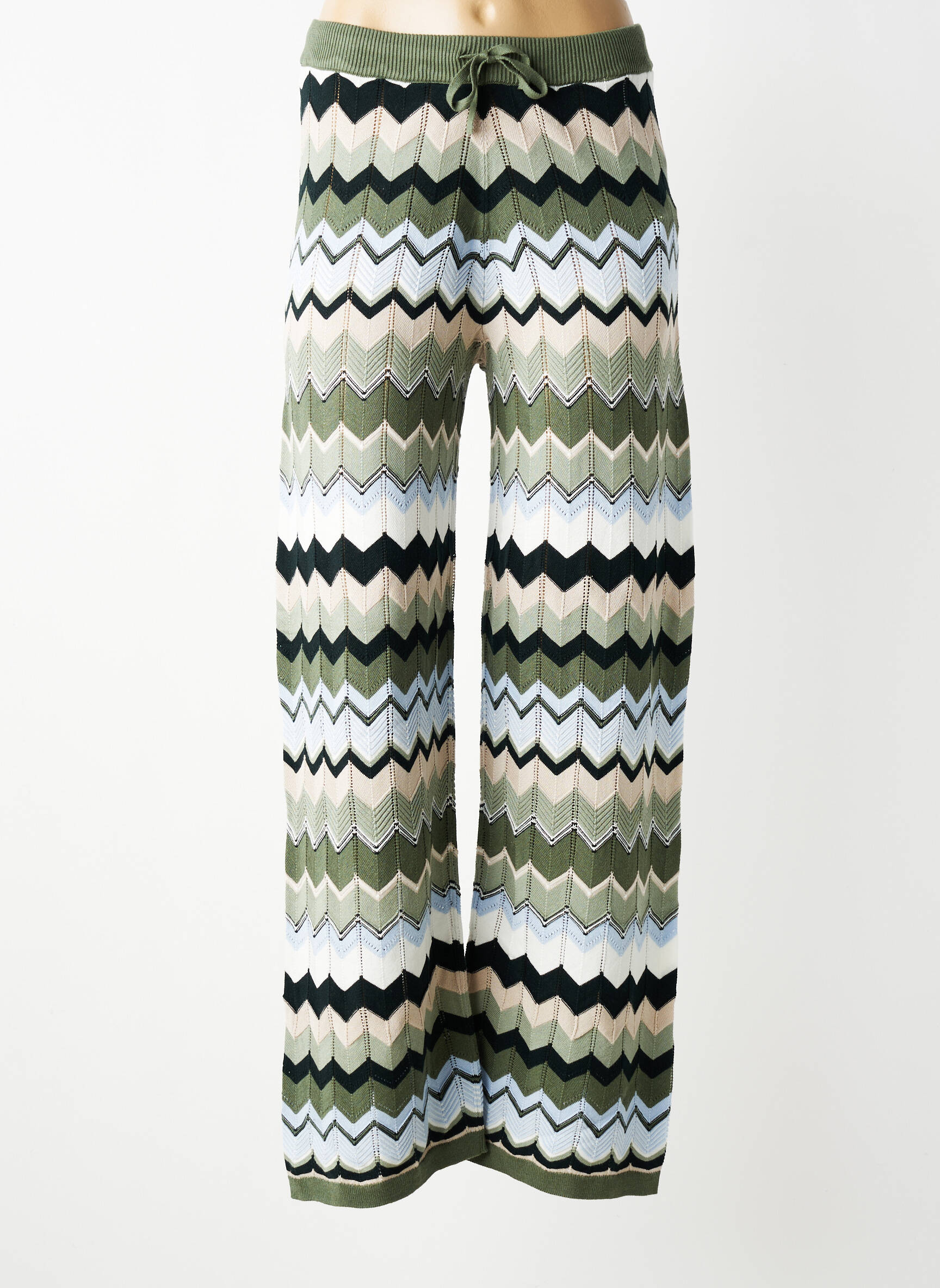 Pantalon droit taille élastique taille normale vert STREET ONE femme