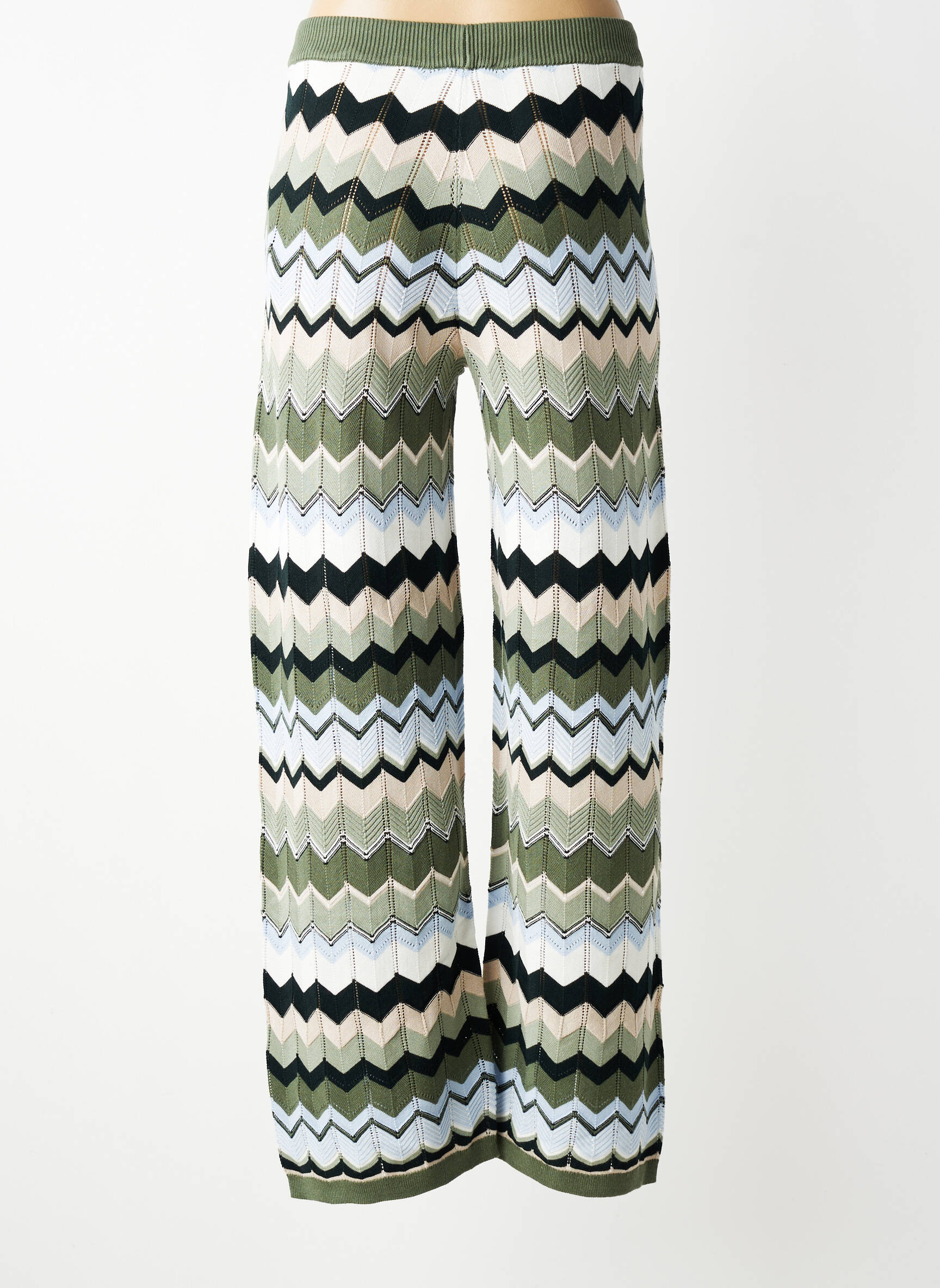 Pantalon droit taille élastique taille normale vert STREET ONE femme