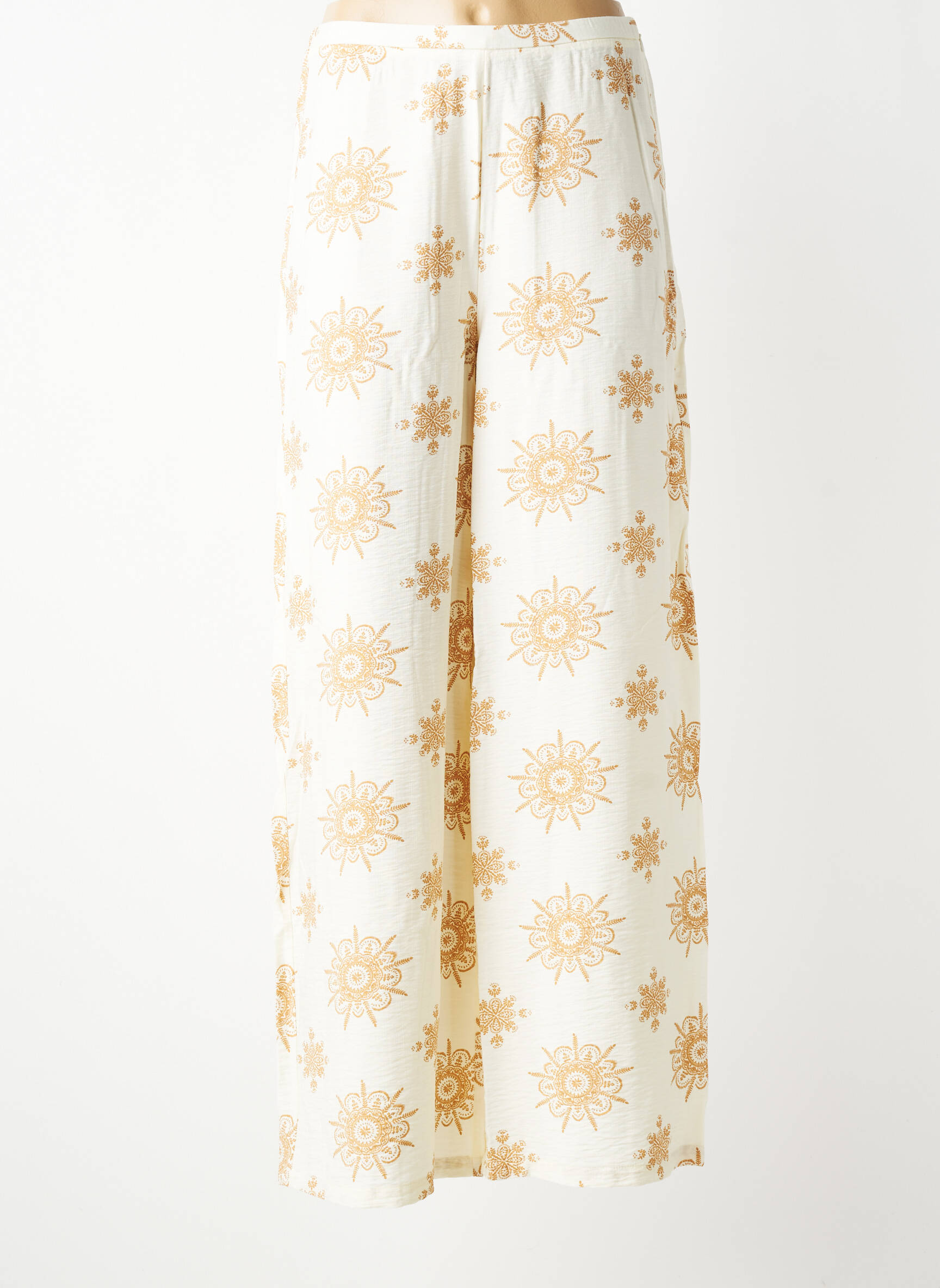 Pantalon large taille normale taille normale blanc SURKANA femme