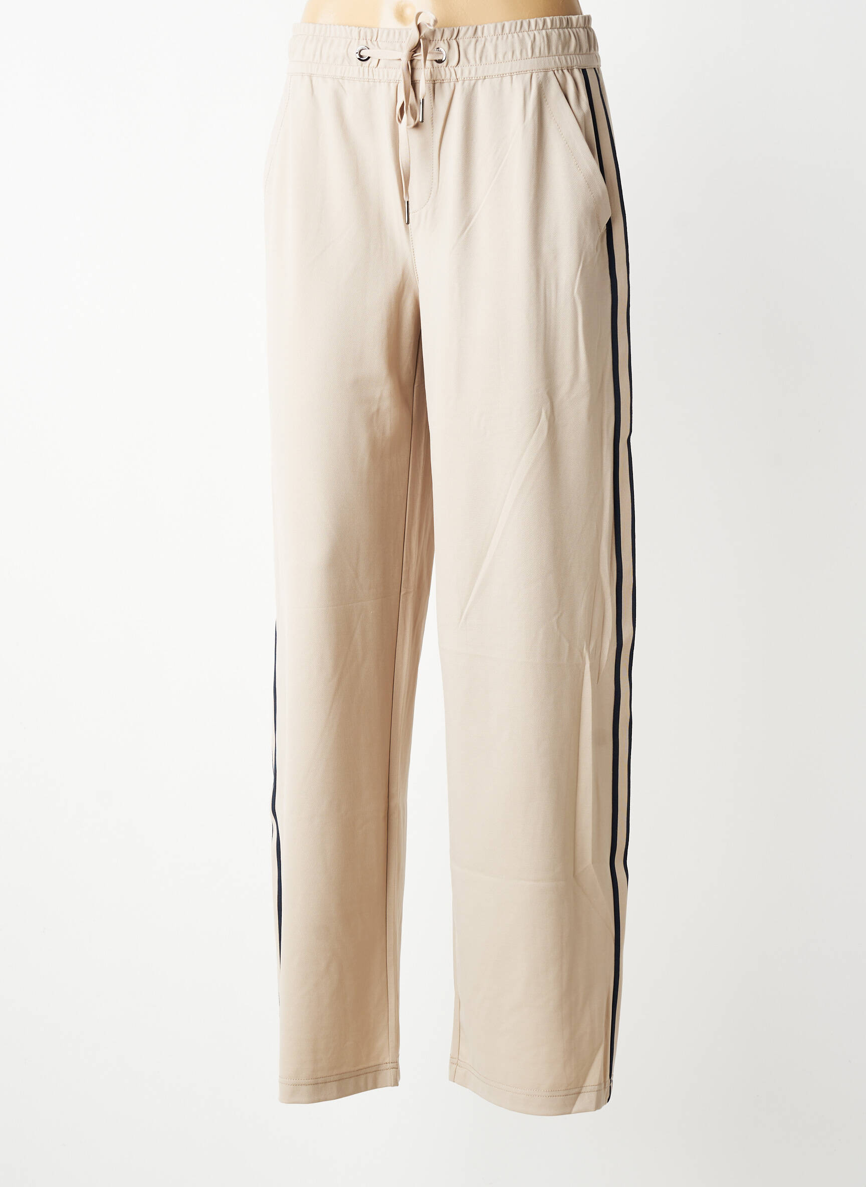 Pantalon droit stretch taille normale beige STREET ONE femme