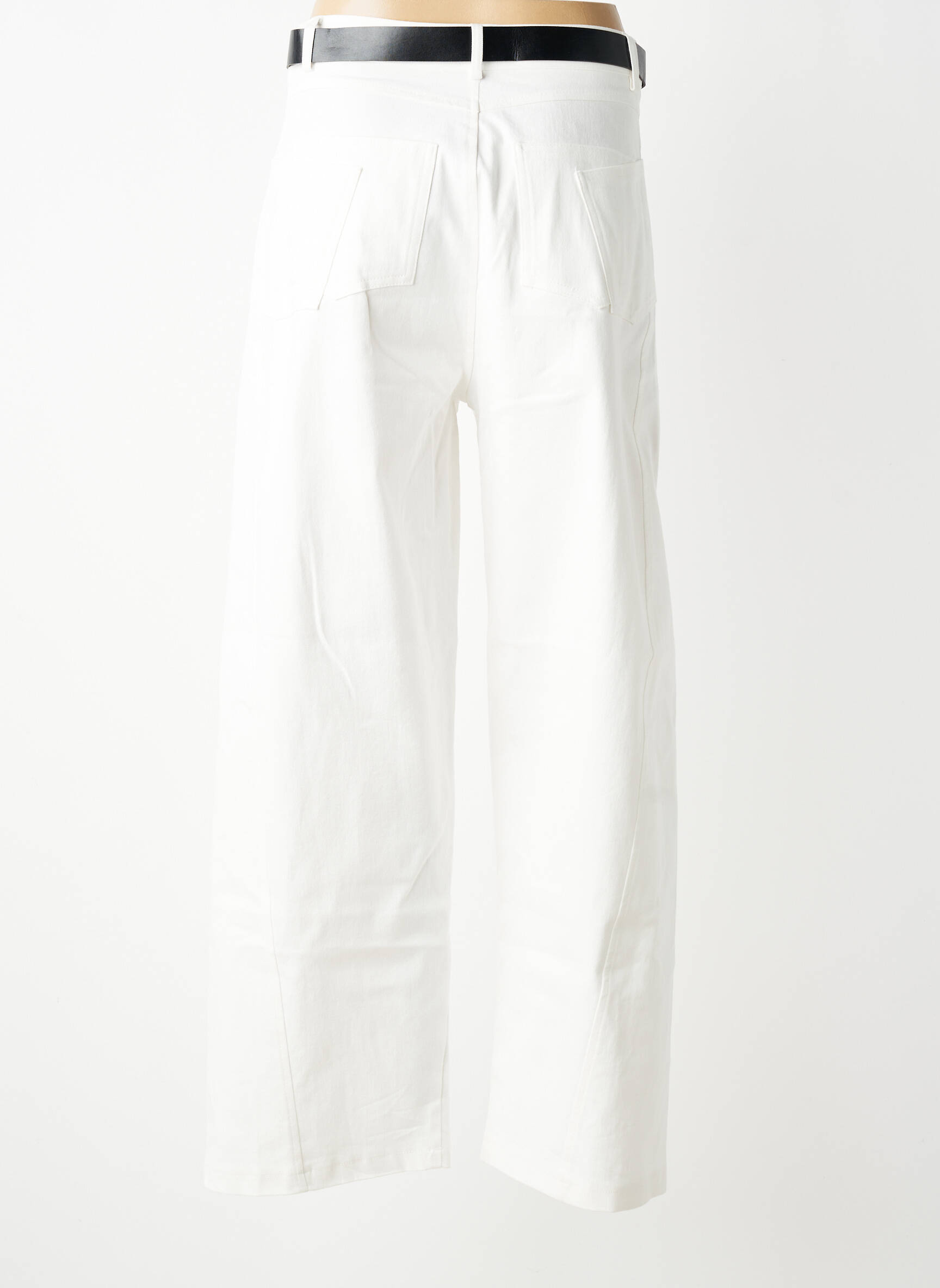 Pantalon droit taille normale taille normale blanc IMPERIAL femme