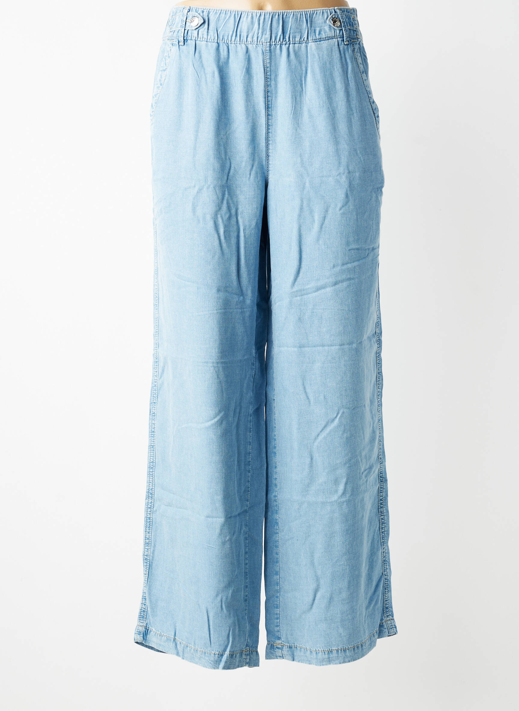 Pantalon large coupe fluide taille normale bleu STREET ONE femme