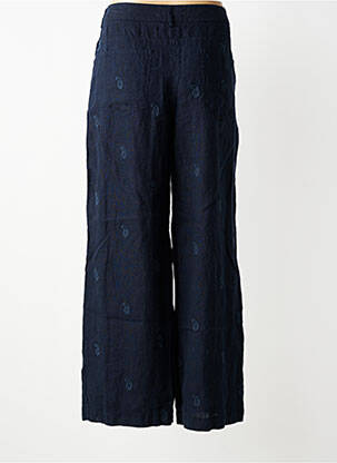 Pantalon large taille haute taille haute bleu MAISON HOTEL femme