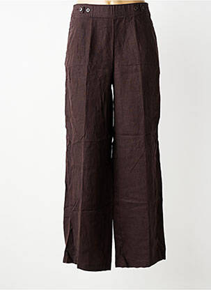Pantalon large taille haute taille haute marron STREET ONE femme