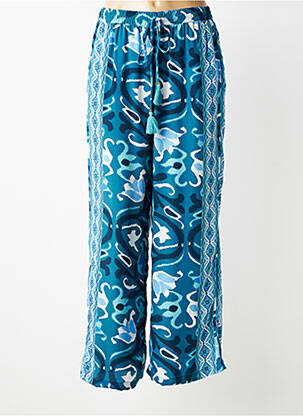 Pantalon large taille normale taille normale bleu LARAETHNICS femme
