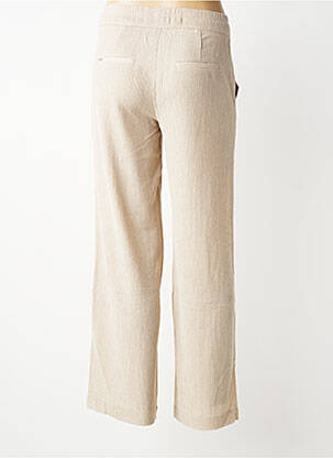 Pantalon large tissage crêpe taille normale beige STREET ONE femme