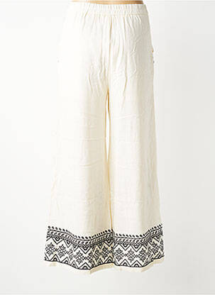 Pantalon large coupe fluide taille haute blanc NEKANE femme