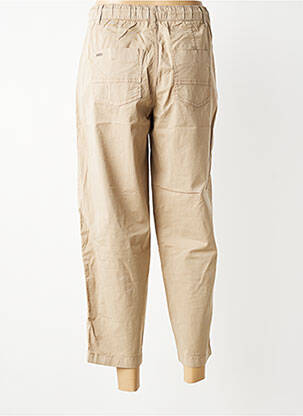 Pantalon 7/8 taille élastique taille normale beige STREET ONE femme