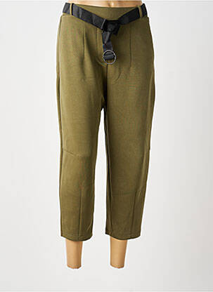 Pantalon 7/8 stretch taille normale vert IMPERIAL femme