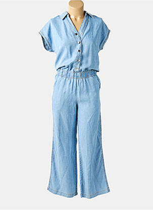 Combi-pantalon col chemisier manches courtes bleu STREET ONE femme