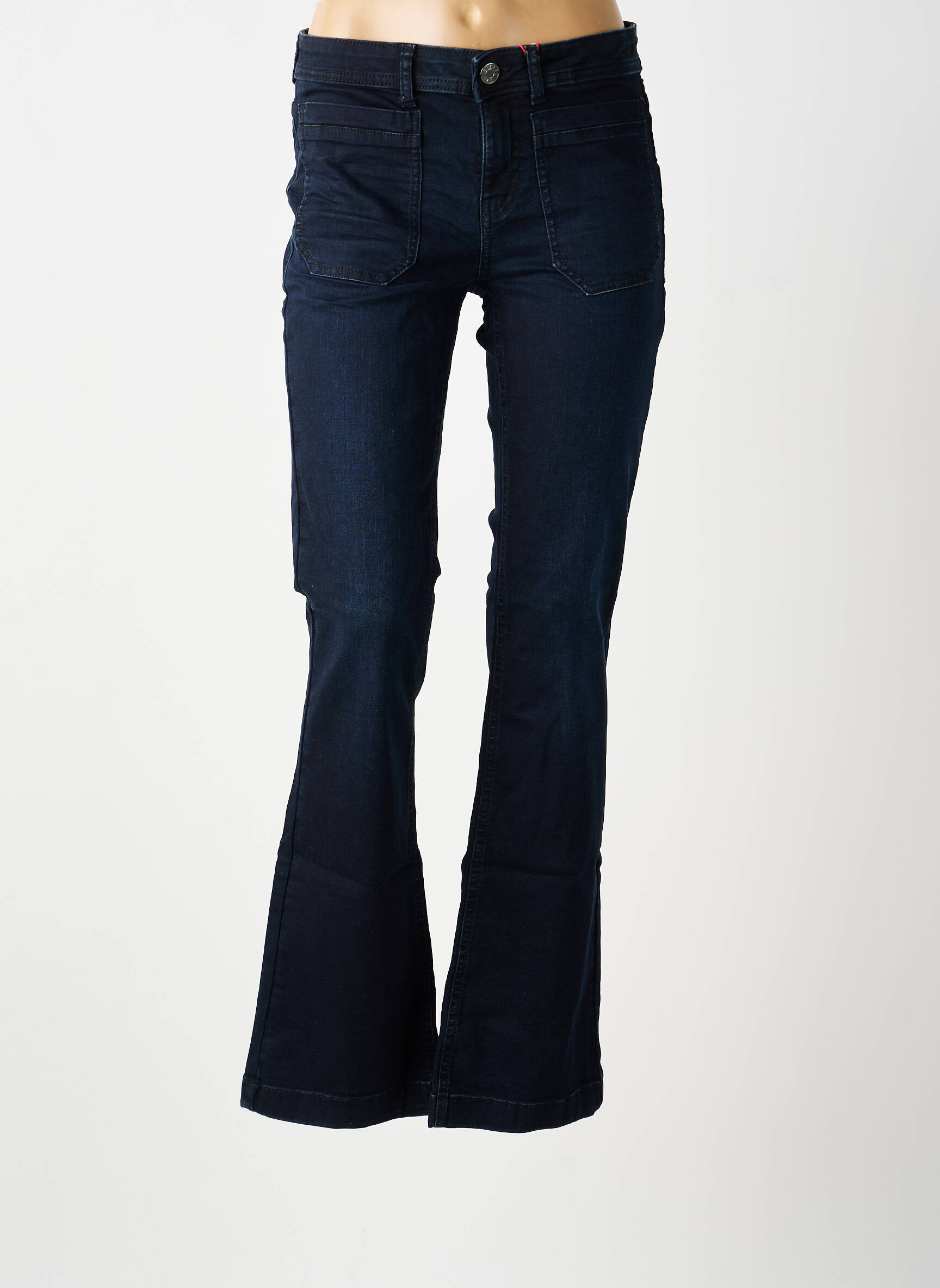 Jeans bootcut taille haute taille haute bleu STREET ONE femme