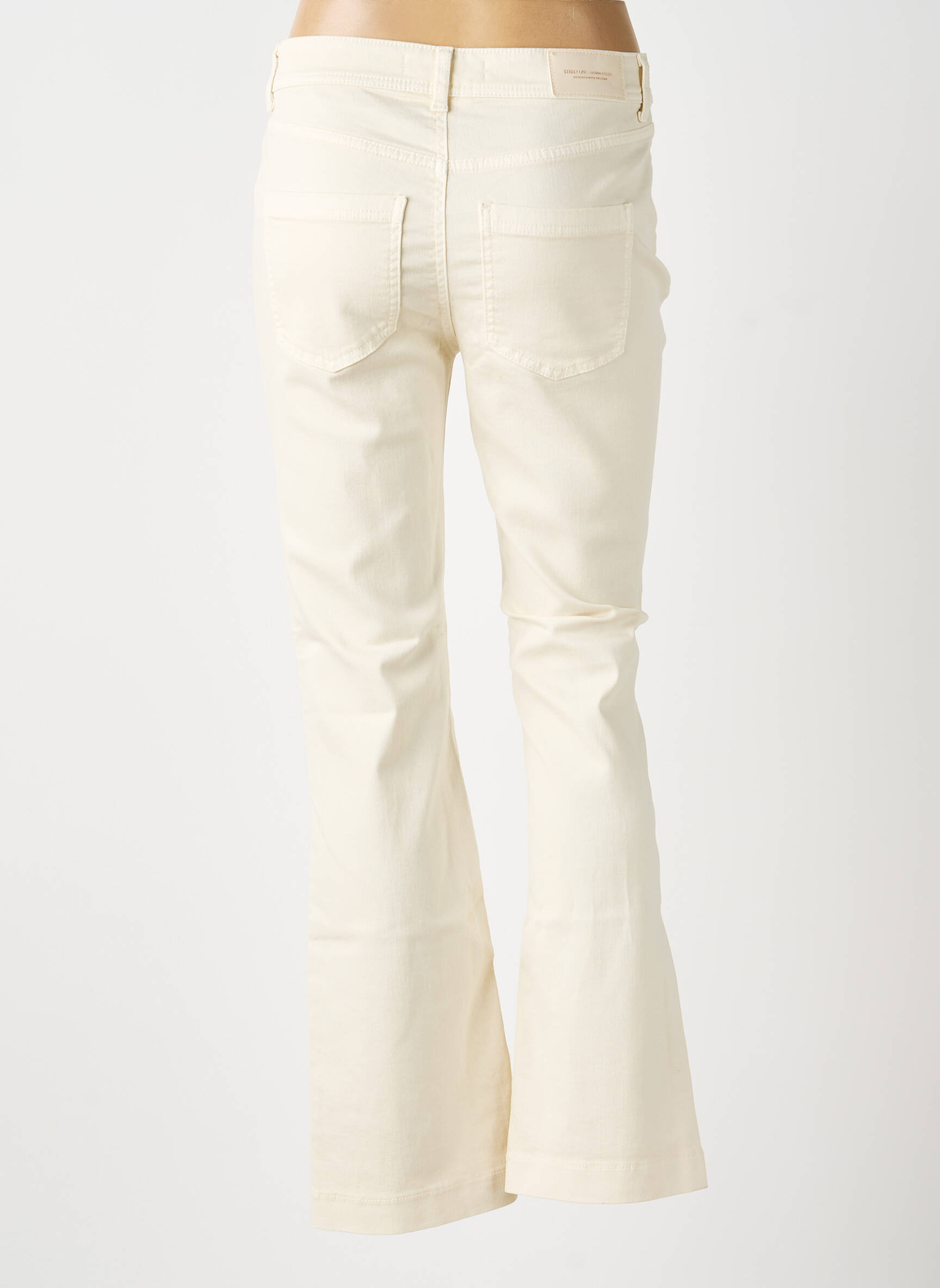 Jeans bootcut taille haute taille haute beige STREET ONE femme