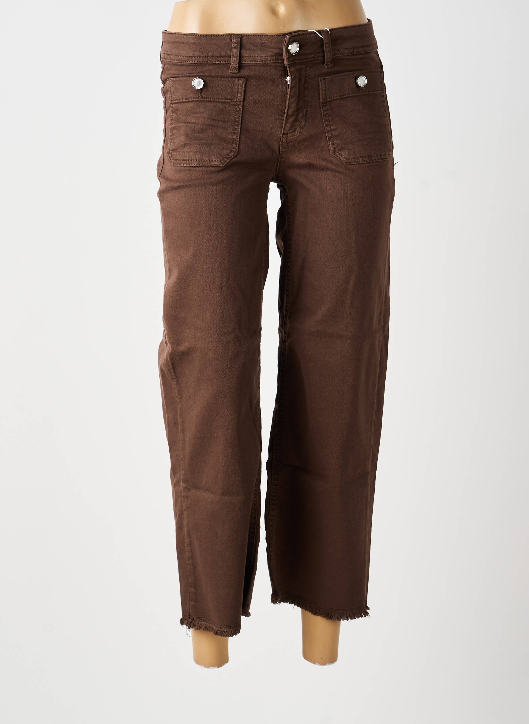 Jeans coupe droite taille normale taille normale marron STREET ONE femme