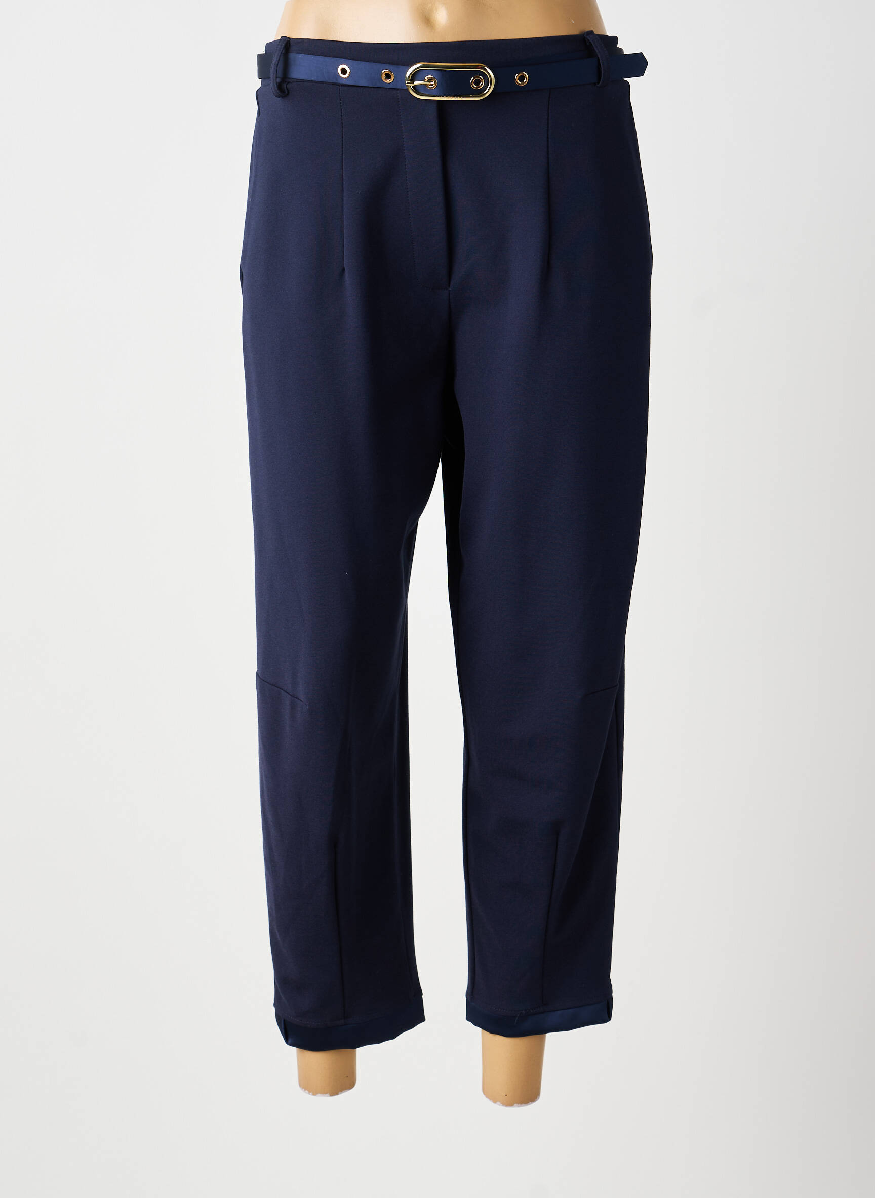 Pantalon 7/8 stretch taille normale bleu IMPERIAL femme