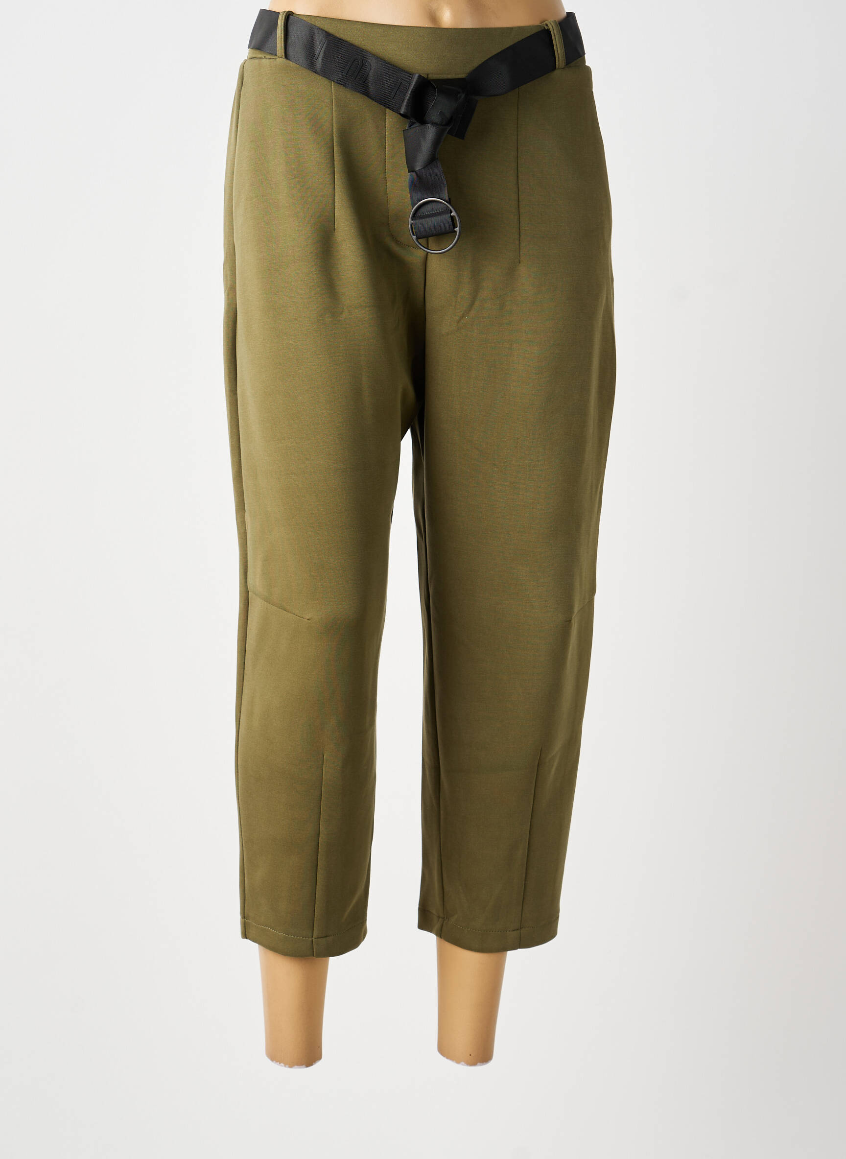 Pantalon 7/8 stretch taille normale vert IMPERIAL femme