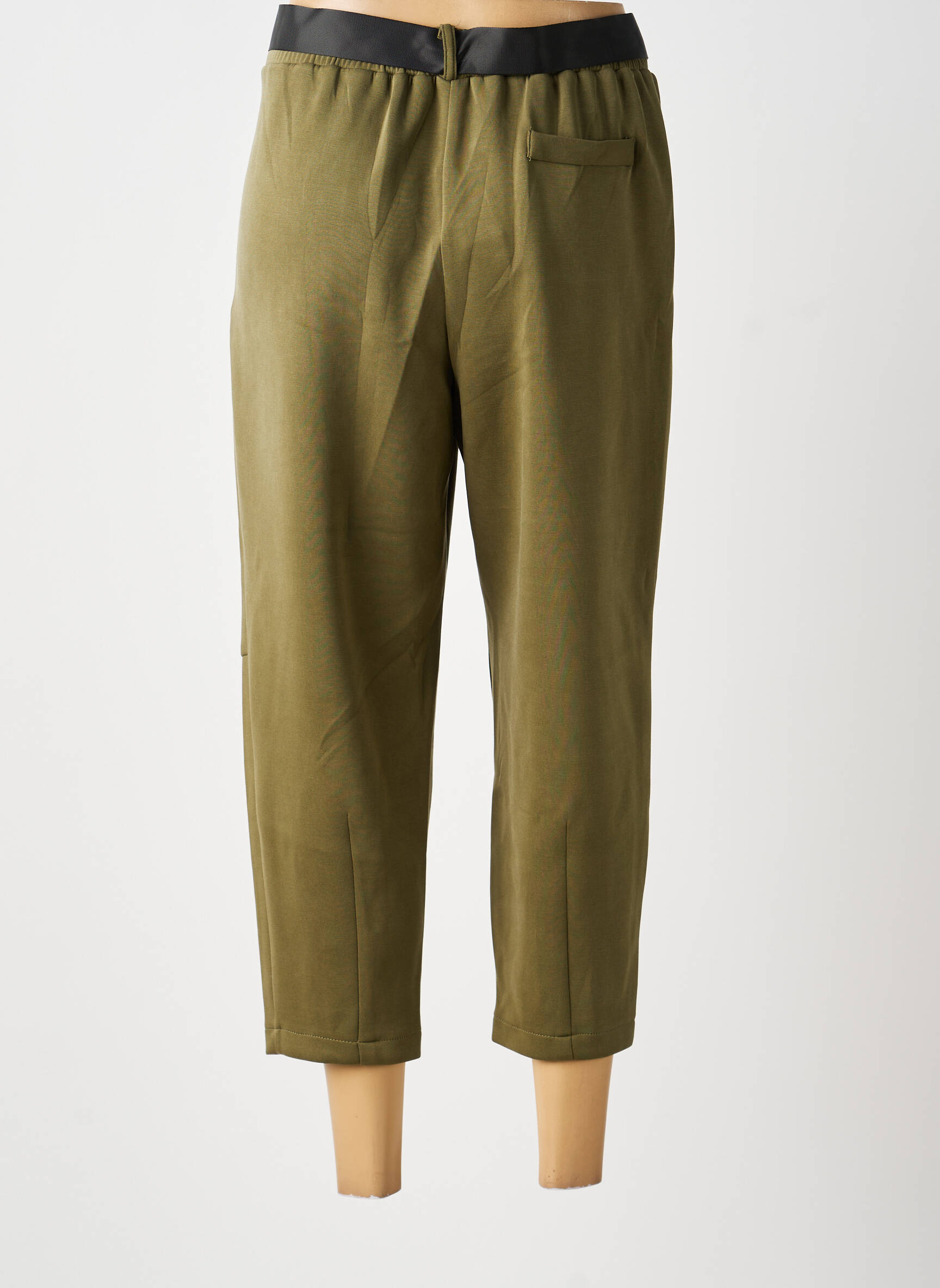 Pantalon 7/8 stretch taille normale vert IMPERIAL femme