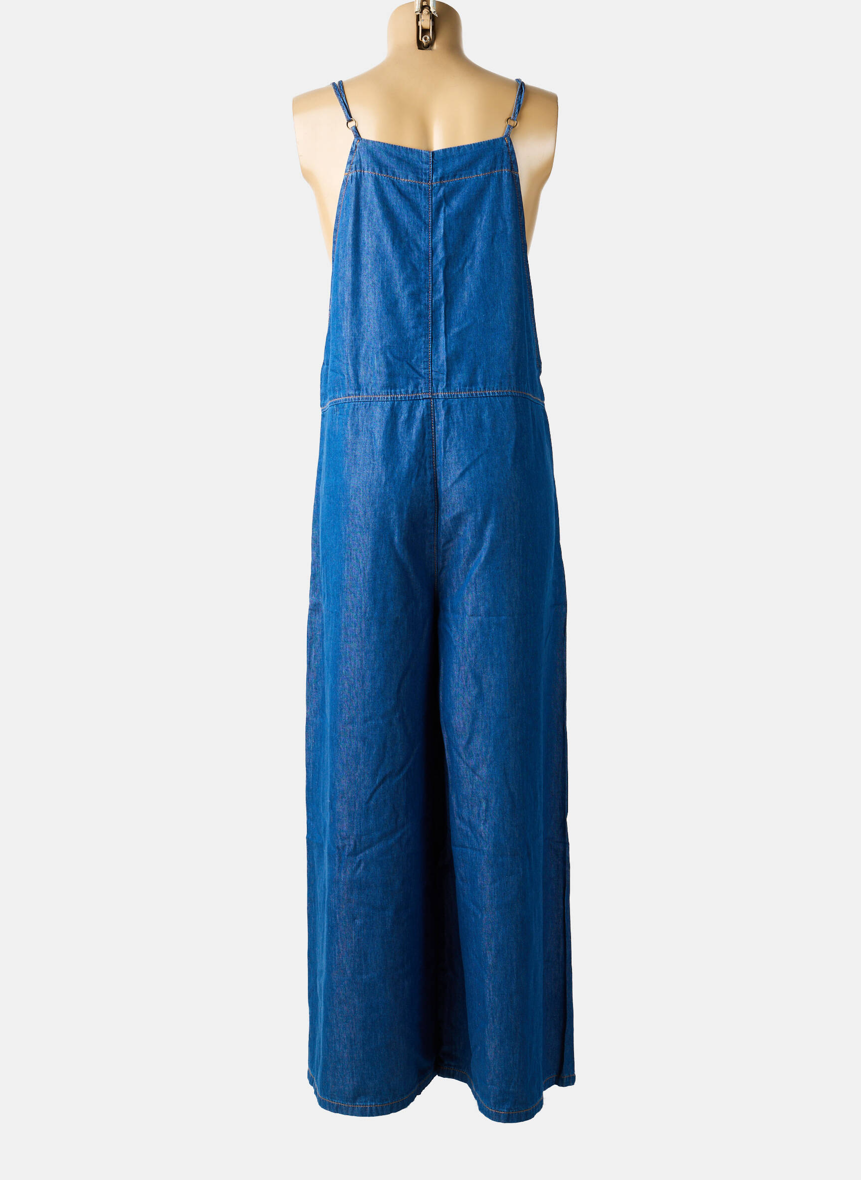 Salopette délavé fines bretelles bleu SURKANA femme