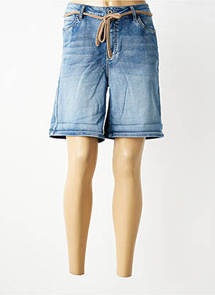 Short coupe large taille normale bleu GEISHA femme