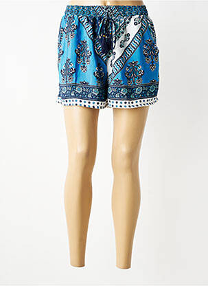 Short taille normale taille normale bleu LARAETHNICS femme