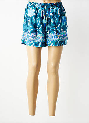 Short taille normale taille normale bleu LARAETHNICS femme