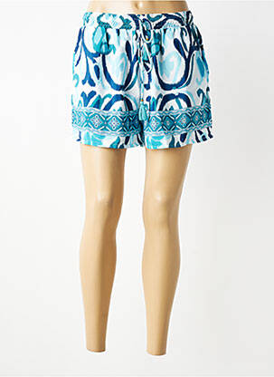 Short taille normale taille normale bleu LARAETHNICS femme
