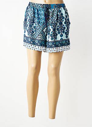 Short taille normale taille normale bleu LARAETHNICS femme