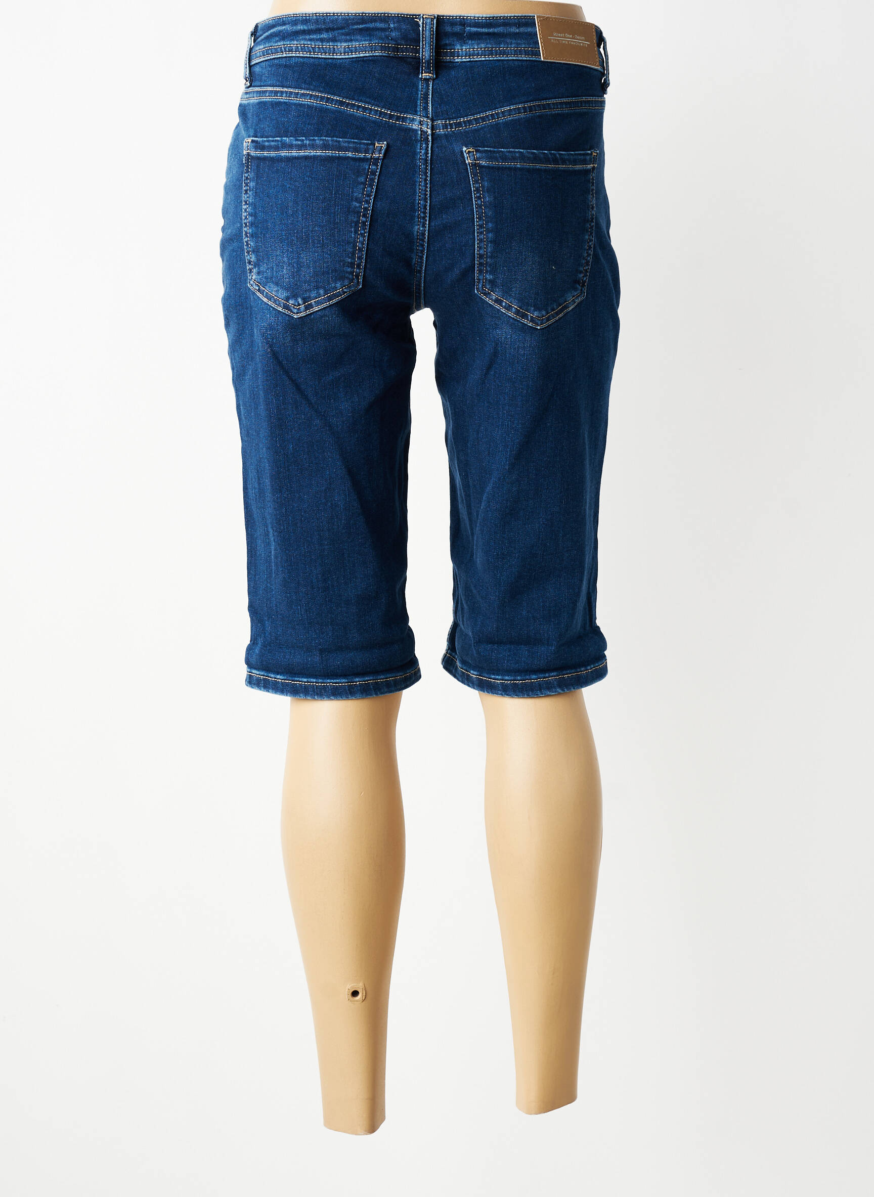 Bermuda coupe droite taille normale bleu STREET ONE femme