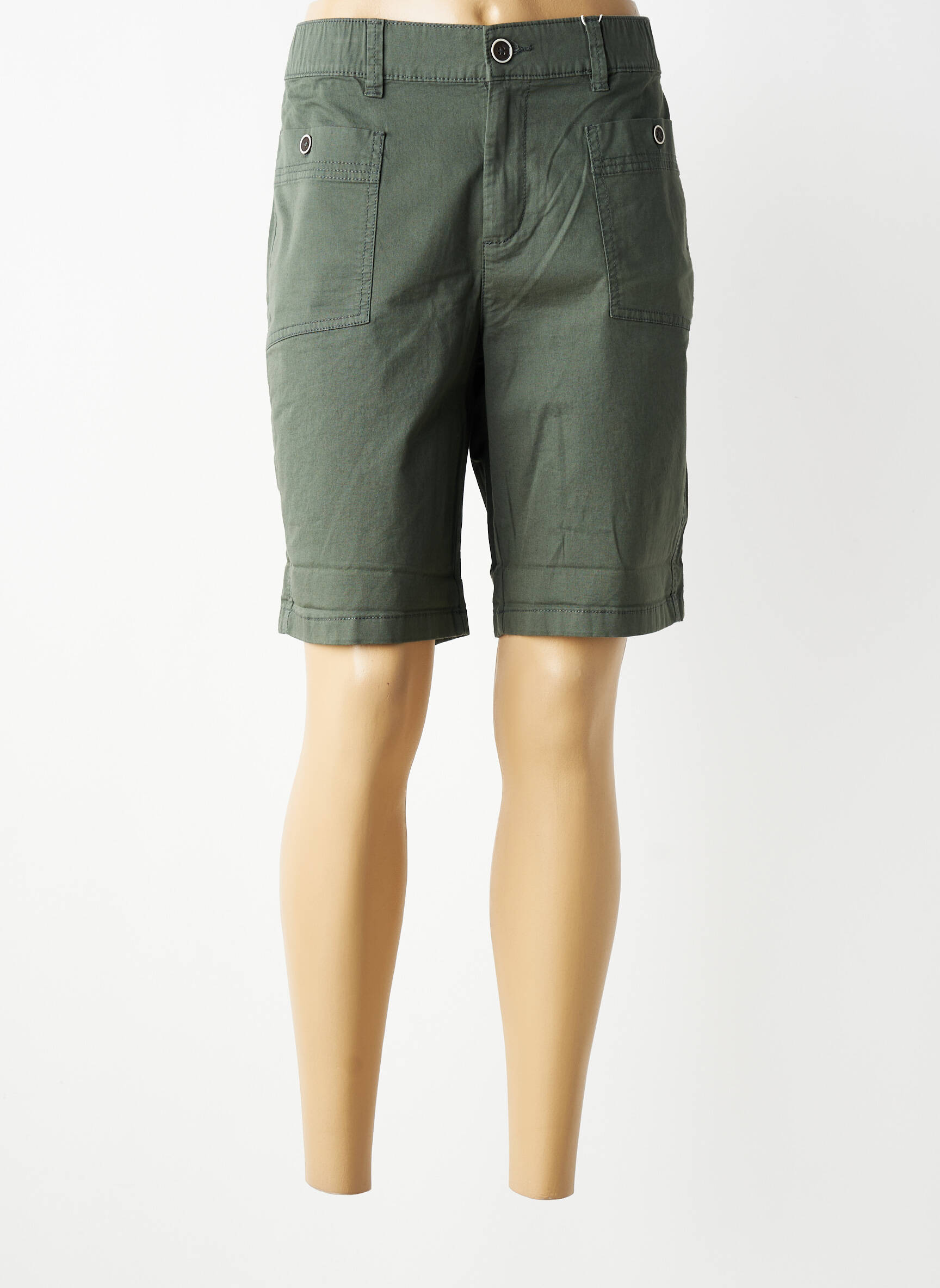 Bermuda taille élastique taille normale vert STREET ONE femme