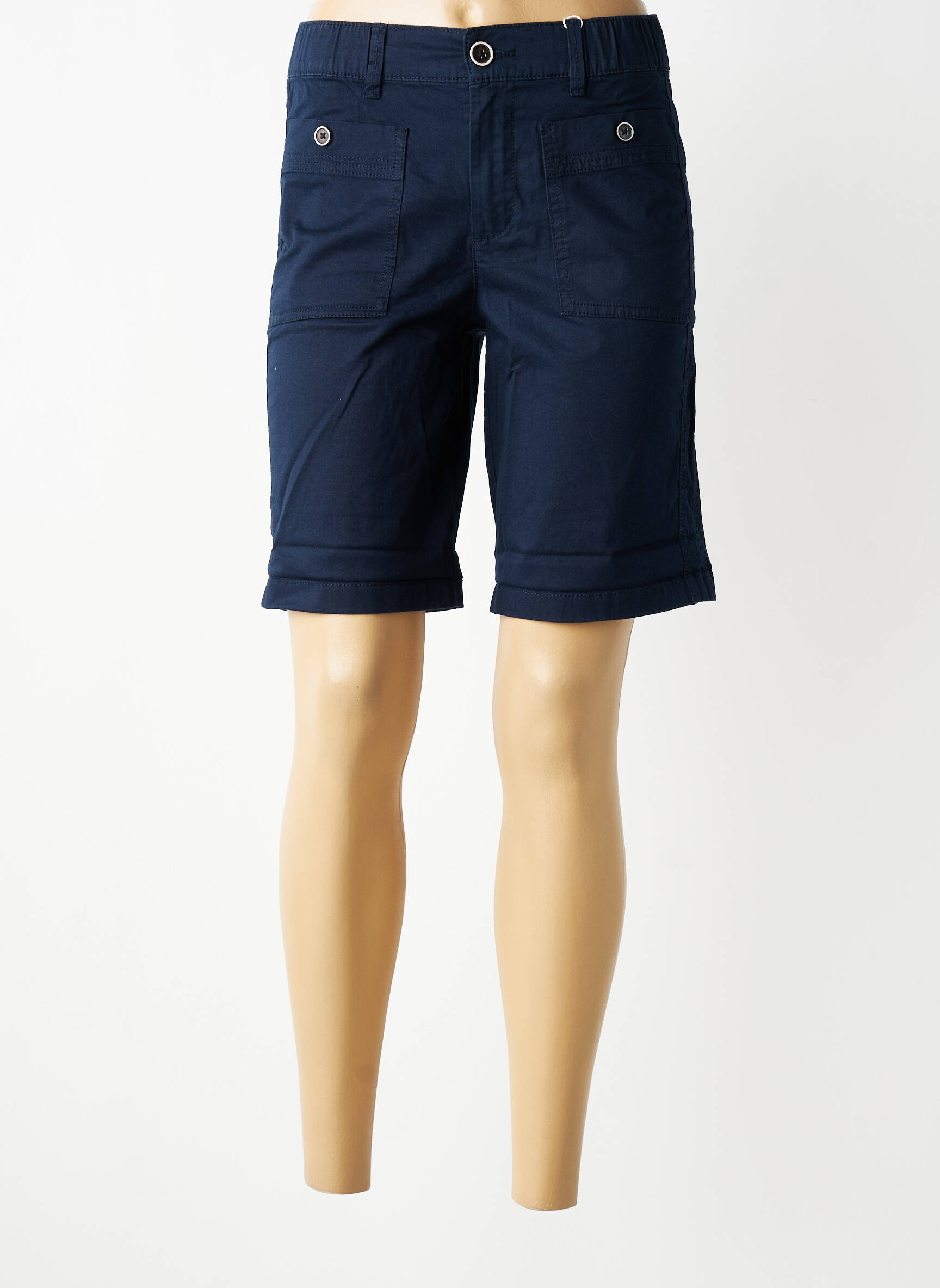 Bermuda taille élastique taille normale bleu STREET ONE femme