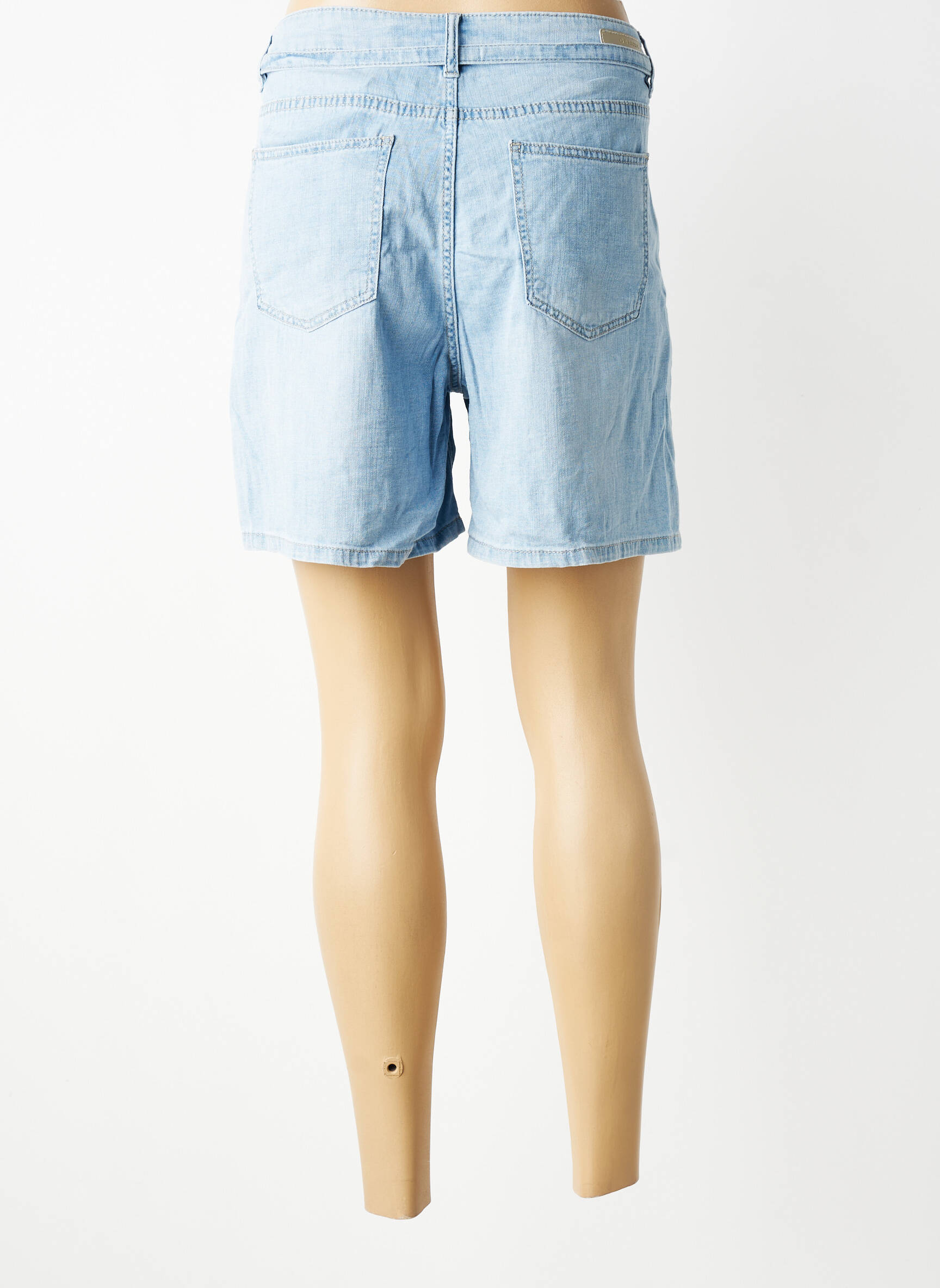 Short tissage denim taille normale bleu GEISHA femme
