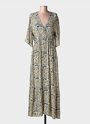 Robe longue manches longues manches longues beige MAISON HOTEL femme