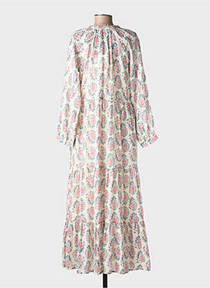 Robe longue manches longues manches longues beige MAISON HOTEL femme