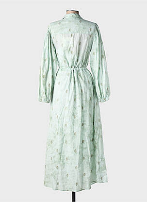 Robe longue manches longues manches longues vert MAISON HOTEL femme