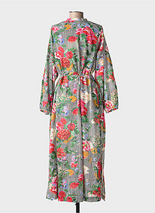 Robe longue manches longues manches longues rose MAISON HOTEL femme