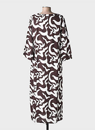 Robe longue manches longues manches longues marron STREET ONE femme