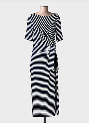 Robe longue manches courtes manches courtes bleu STREET ONE femme