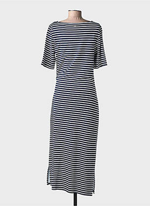 Robe longue manches courtes manches courtes bleu STREET ONE femme